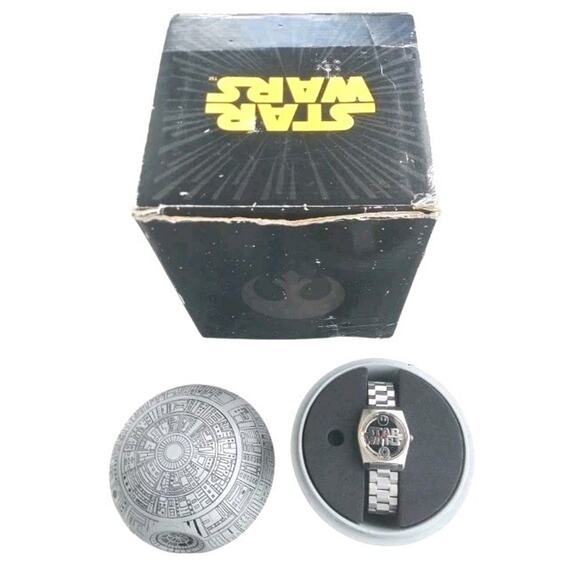 Vintage FOSSIL Star Wars Death Star Watch LI-1568 1996 Rare Limited Edition - Picture 3 of 10